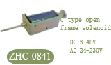 C type open frame solenoid